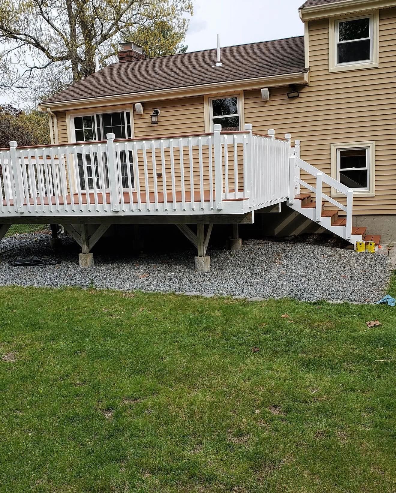 Deck staining