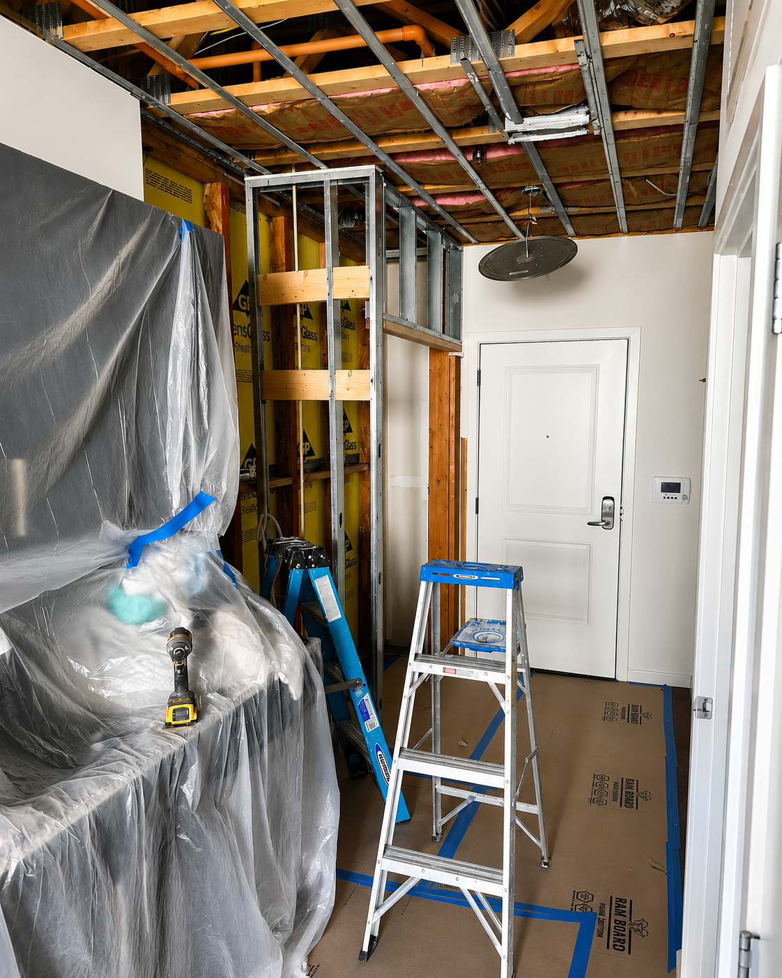 Drywall before